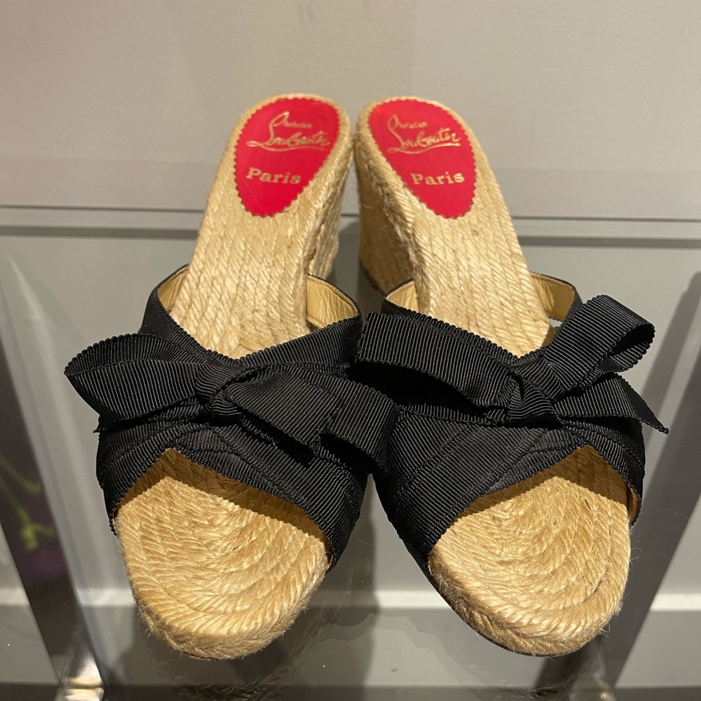 Christian Louboutin. Tiburon wedge espadrilles. Size 38
